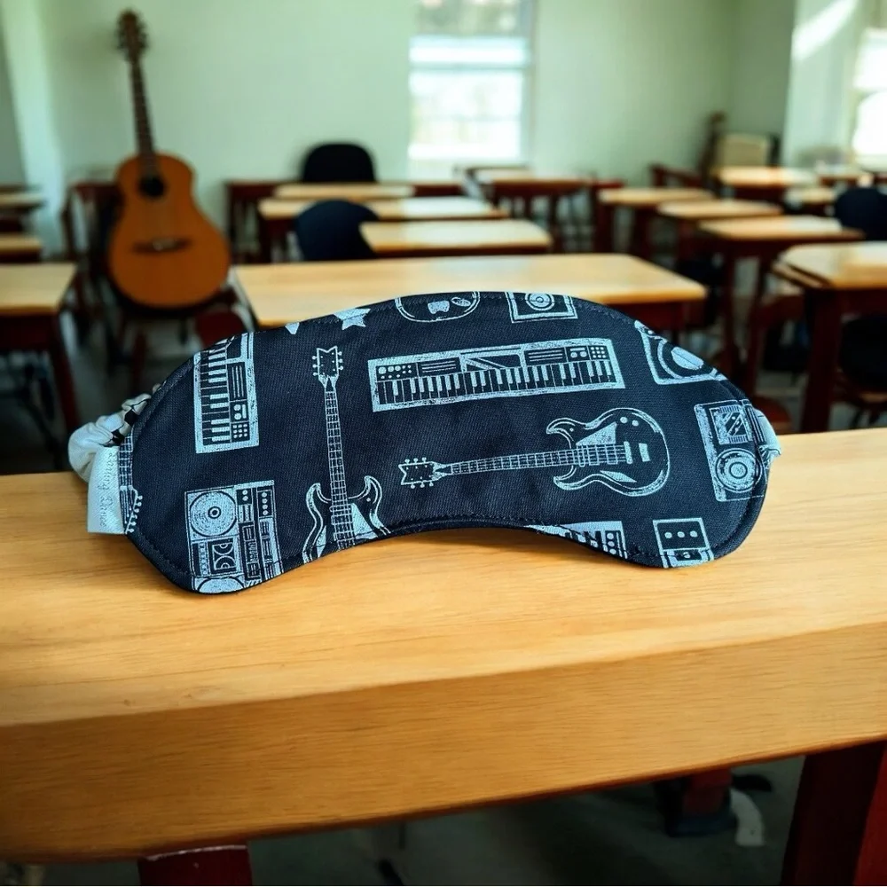 Kids Music-Themed Sleep Mask - Black